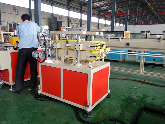 Testing PVC Twin-pipe Production Line